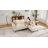 Havens 29.7''W Upholstered Mid-Century Modern Ottoman,Faux Leather Footrest With Soild Wood Legs, Coffee Table Stool For Living Room, Bedroom, Entryway-30302484