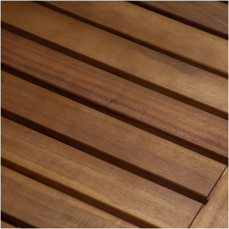 Jeco Industrial Wood And Metal Bench, Natural