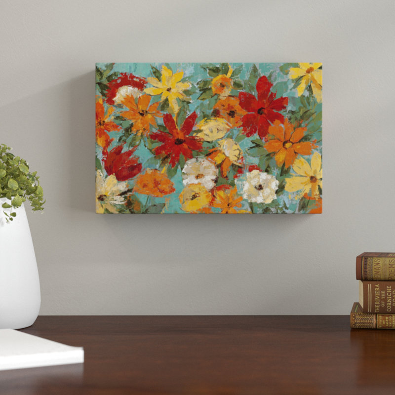 « brillante expressiving jardin »-impression sur toile tendue, H 12 po x l 18 po x P 2 po