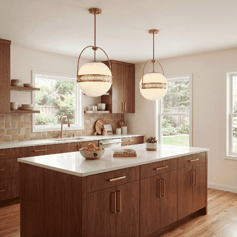 Thornhill 3-Light Pendant in Warm Brass, Warm Brass