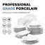Julia Series, 36-Piece Ivory White Porcelain China Dinnerware Set, Service For 12 