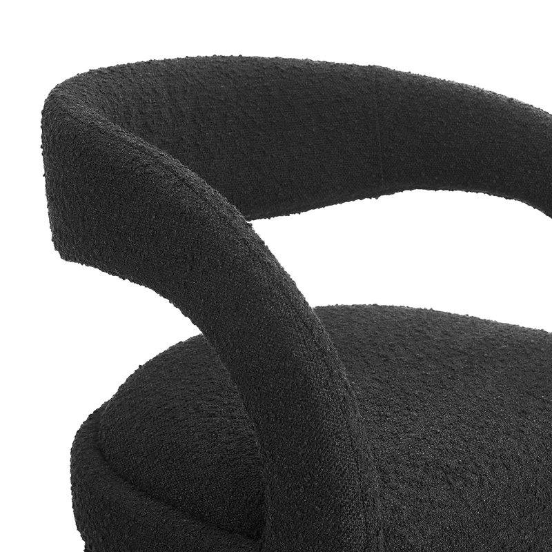 Modway Pinnacle Upholstered Stool, Silver, Black, Bar Stool (30" Seat Height)