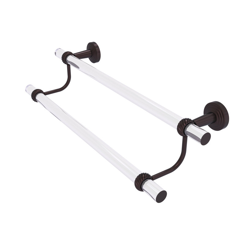Double barre à serviettes murale Pacific Beach, Bronze antique, H 7,785 po x l 22 po x P 5,3 po