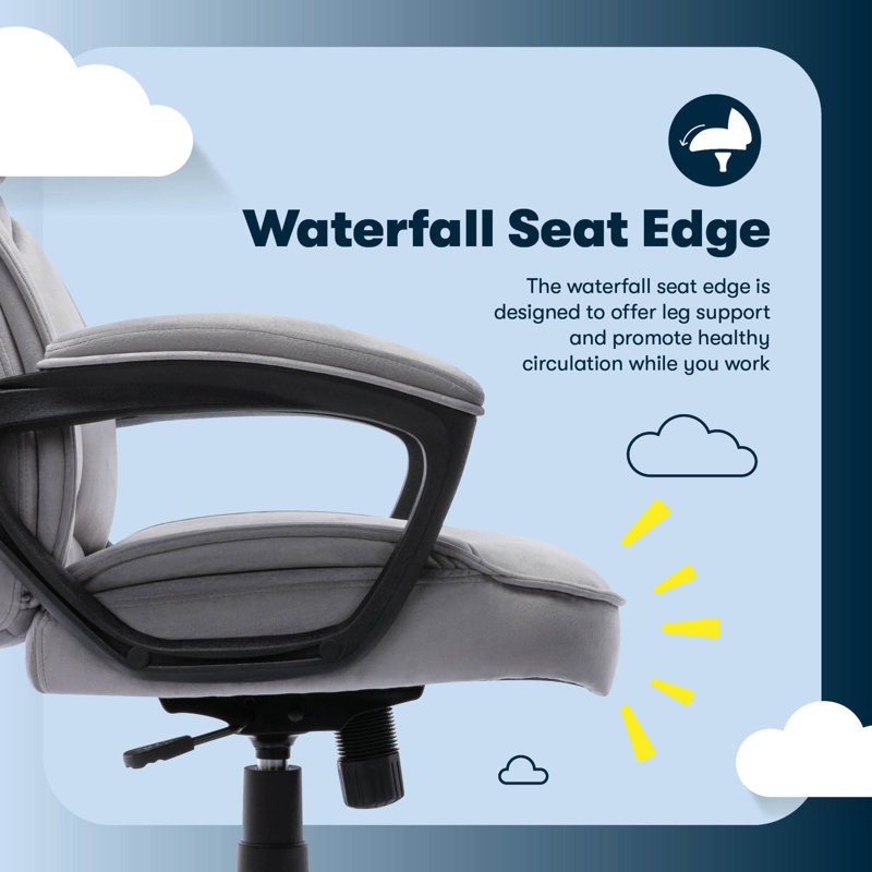Comfort Classic Swivel Executive Office Chair, Gray