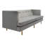 Canapé 82 po avec accoudoirs en velours et coussins réversibles 82 po-50842353