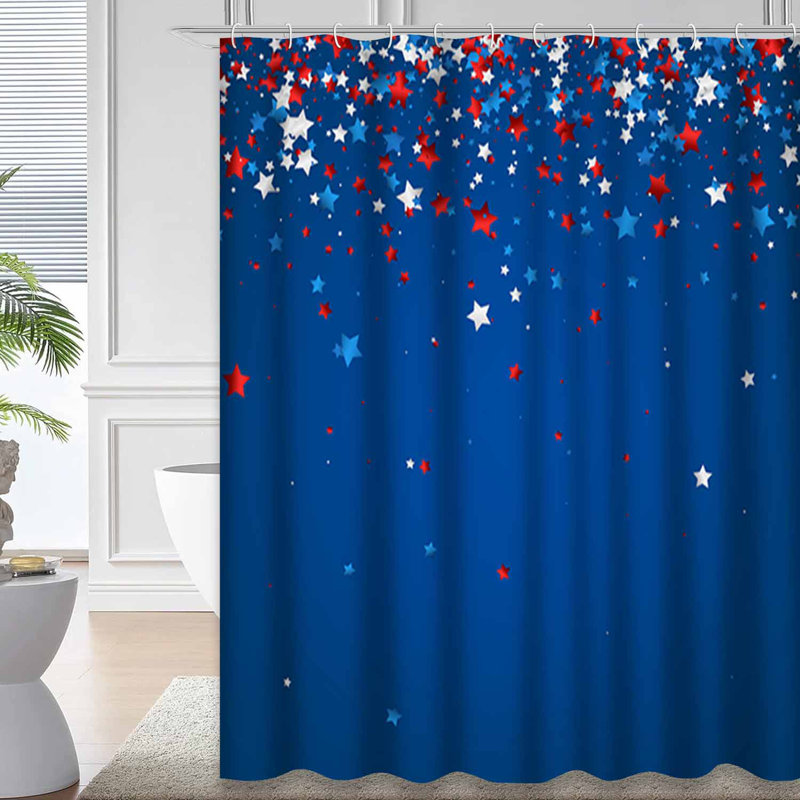 Rideau de douche avec 12 crochets, L 72 po x l 78 po