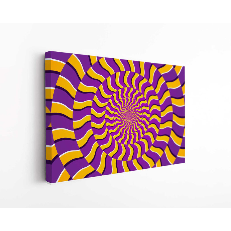 Illusion optique de mouvement sur toile, H 20 po x l 30 po x P 1 po