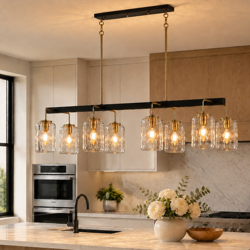 Bergeson 8 - Light Large Modern Linear Chandelier