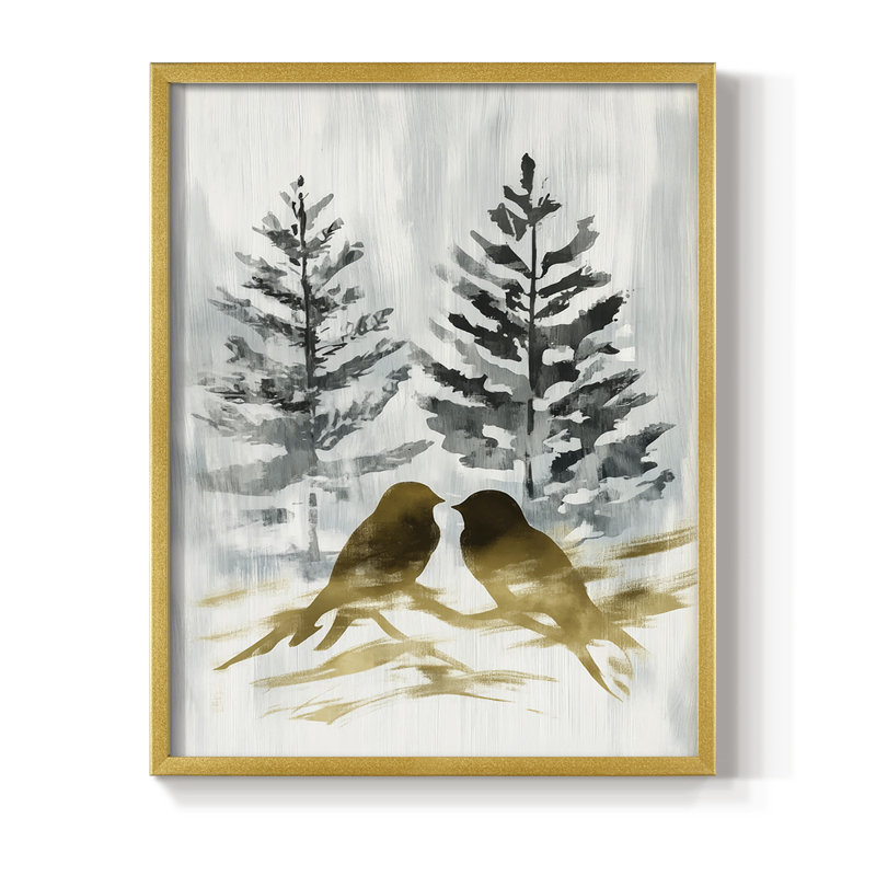 Reproduction encadrée - bois massif, H 15 po x l 12 po, Doré