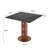 33.5"X 33.5" Square Pedestal Dining Table-622222391
