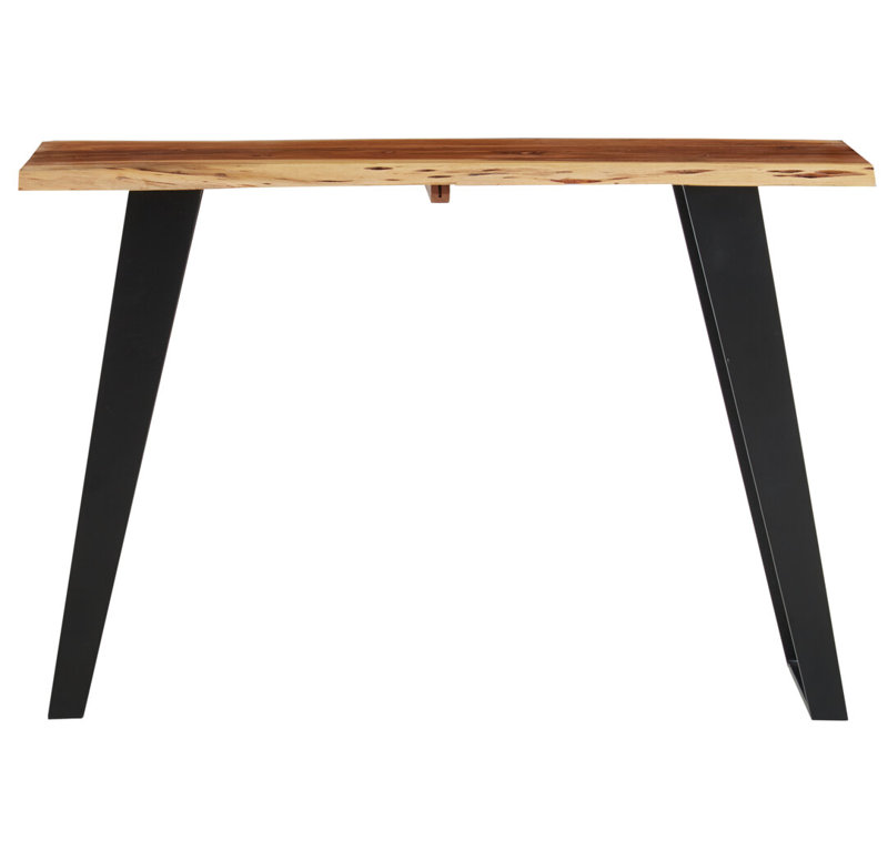 115cm Solid Wood Top Console Table
