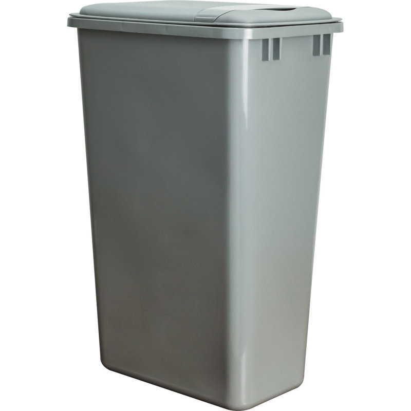White Lid for 50 Quart Plastic Waste Container, Gray