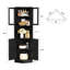 64.9" Tall Corner Cabinet With Glass Door-1871020906-1871020909