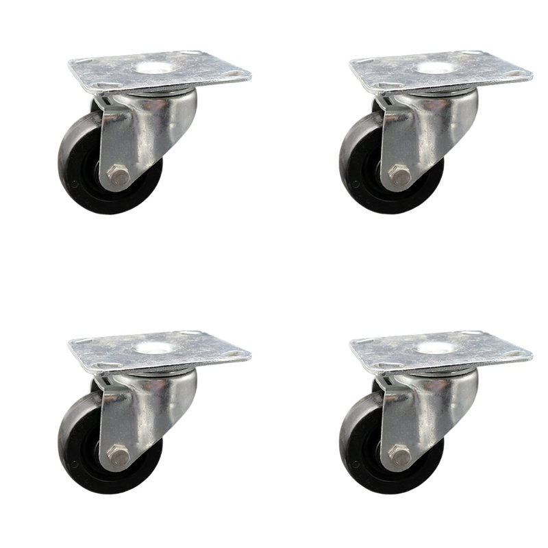 3 Inch Swivel Large Top Plate Caster with Polyolefin Wheel Set of 4 SCC/SCC-C20S314-POD-TP3-4