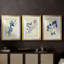 Indigo Leaf Study I - Impression encadrée sur mesure de qualité supérieure - 3 pièces-776744004-776744005