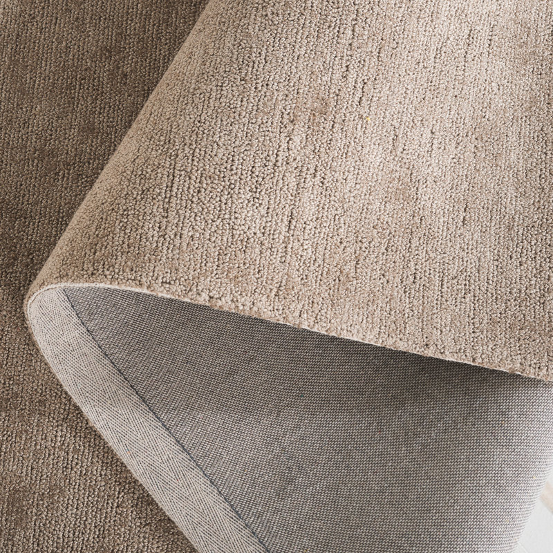 Hockingport Hand Tufted Jute Cotton Rug in Beige/Gray, Rectangle 5' x 8'