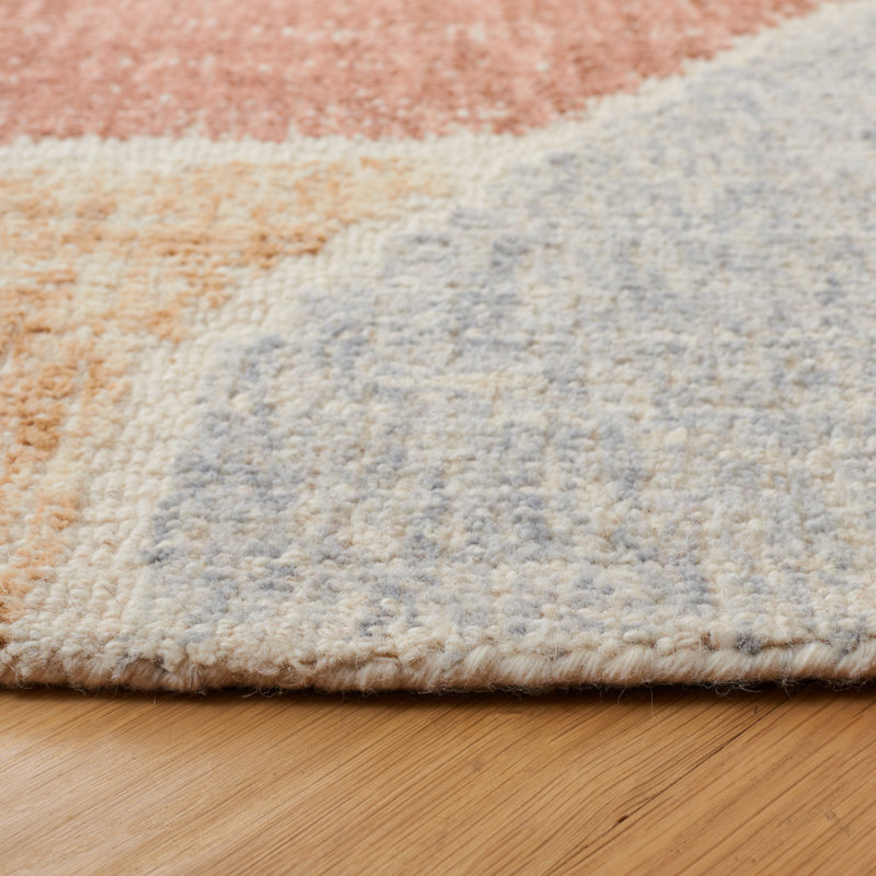 Itzel Hand Tufted Geometric Area Rug , Round 6'