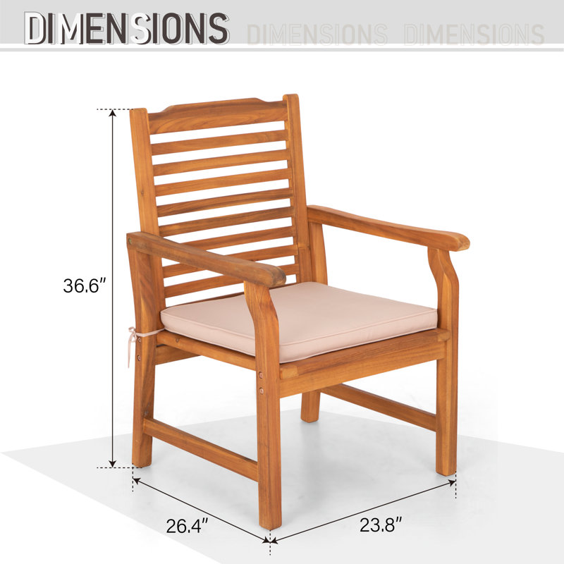 Chaise de patio avec coussin Tameyah