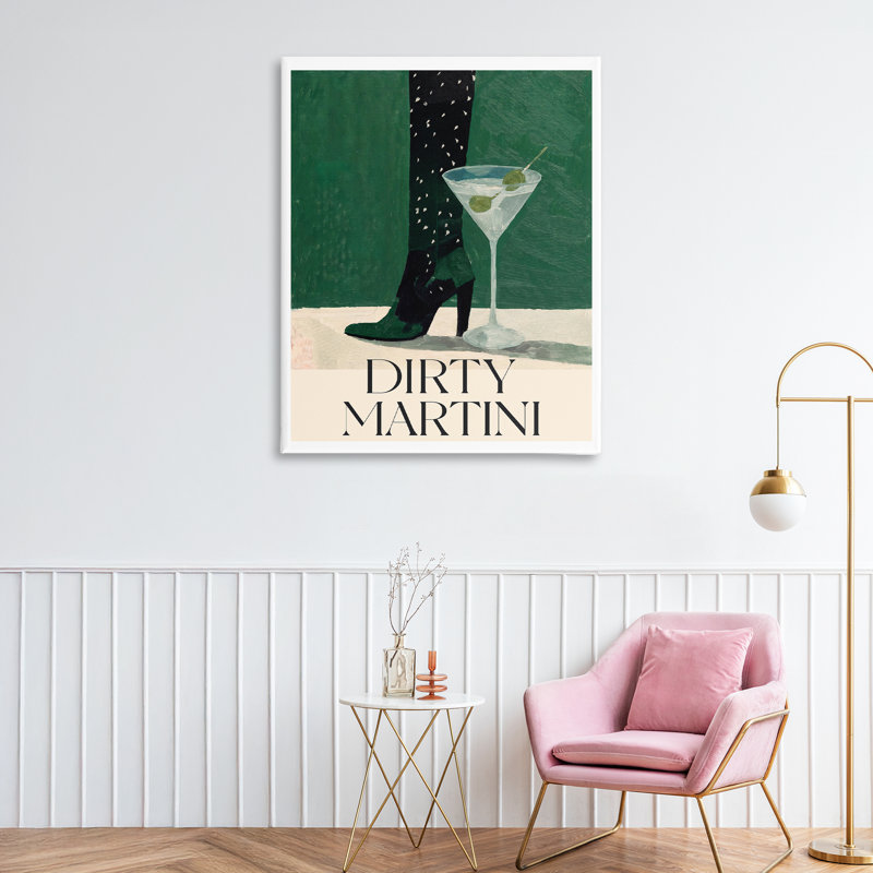 Toile à talon Dirty Martini, design par Lettré et doublé, H 40 po x l 30 po