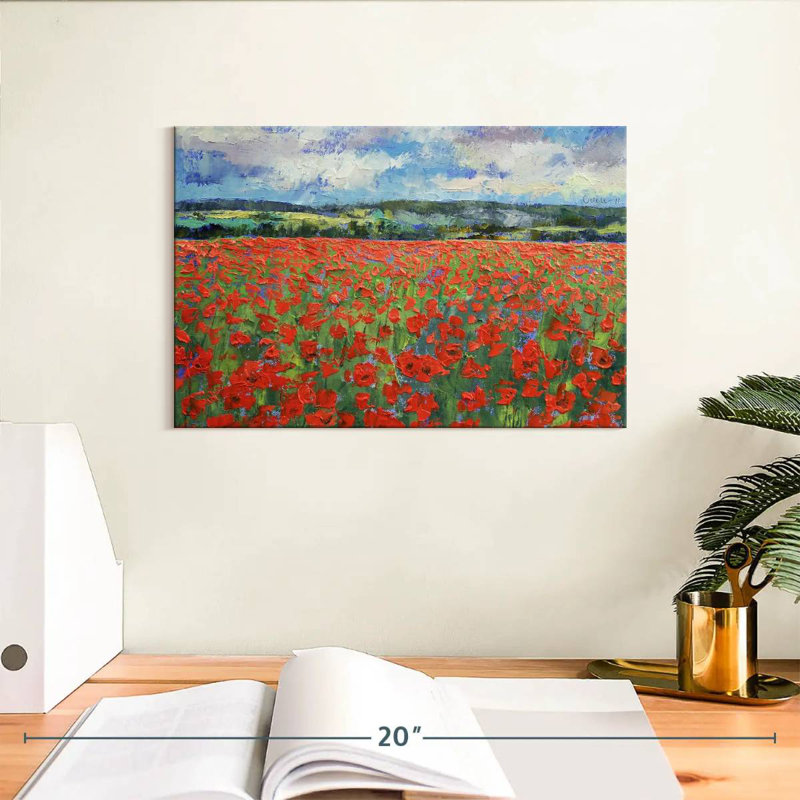 Coquelicot Alvord, H 8 po x l 12 po