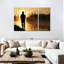 «Foggy Riverbank Fishing», 3 pièces sur toile-98562133