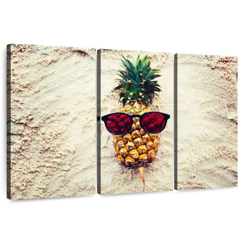 Yarlin Cool Sandy Pineapple, 48" H x 74" W