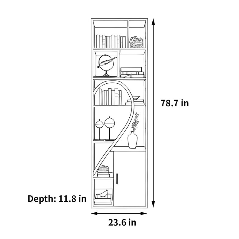 Erin, (7 tablettes) H 78,7 po x l 23,6 po x P 11,8 po