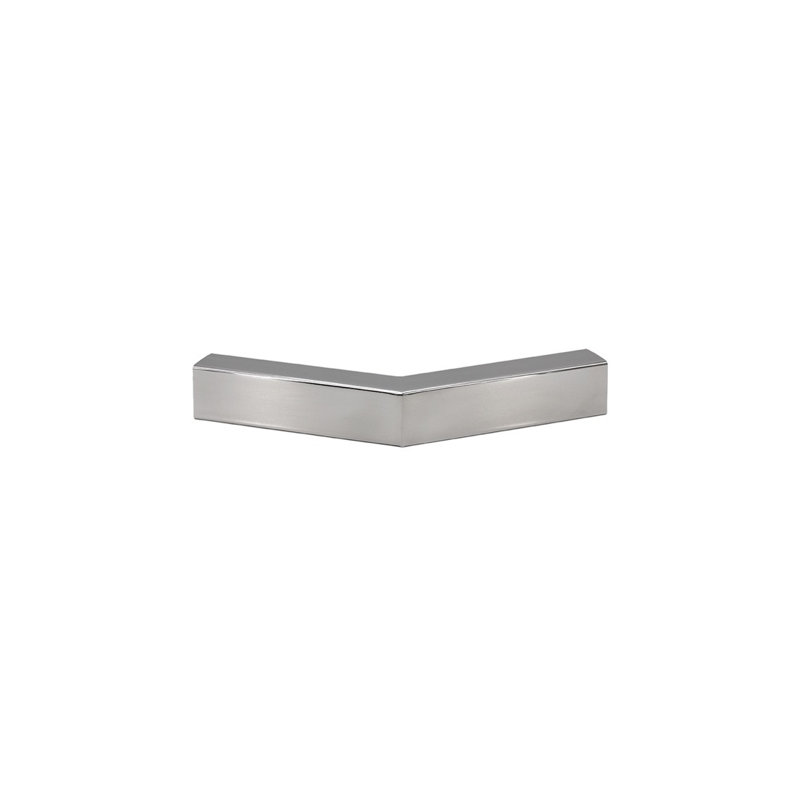 Capuchon supérieur en forme de U pour garde-corps / pare-brise de 135 degrés FHC pour CRC7 - Acier inoxydable poli