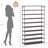 10 Tiers Shoe Rack 50 Pairs Large Capacity Tall Shoe Organizer Sturdy Shoe Storage With Two Hooks Space Saving Metal Wide Shoe Rack For Closet, Entryway, Bedroom, Brown-129171018