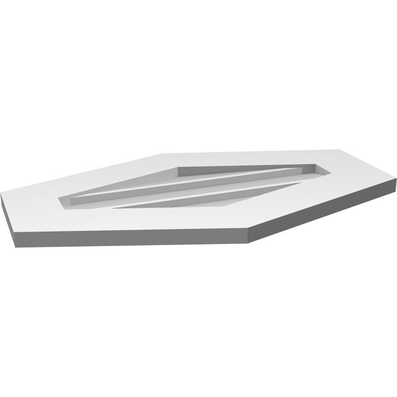 Ventilé vertical à pignon vertical 4/12 po, H 16 po x l 26 po x P 1 po