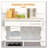 Bar Cart Rolling Kitchen Island with Wine Rack