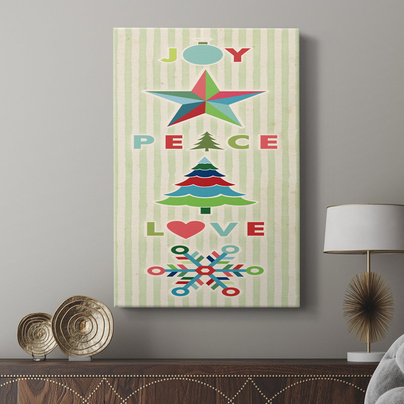 Joy Peace Love -Custom Wrapped Gallery Cavas
