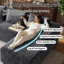 Chaise modulaire sans accoudoirs avec repose-pieds, siège profond avec ressorts ensachés, aucun assemblage requis, canapé modulaire à compression pour salon, gris-131507163