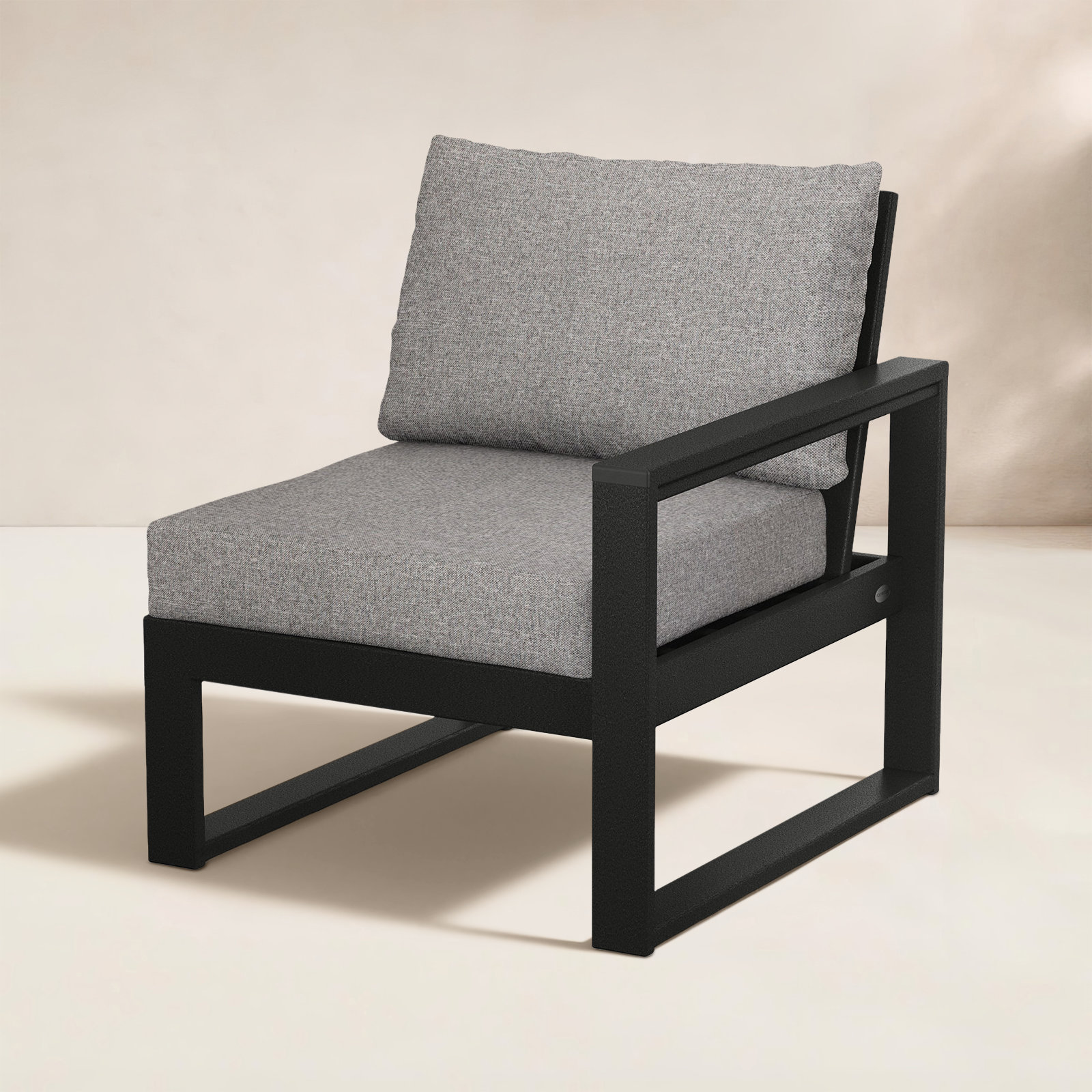 Edge Patio Lounge Chair, Grey Revolution®, Black
