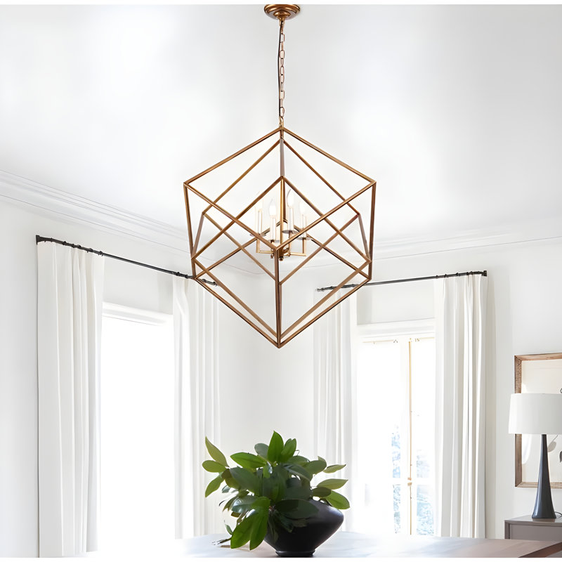 Lustre géométrique ajustable 4 lumières Dayneka