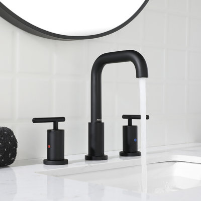Robinet de salle de bain surdimensionné à 2 poignées avec conduites d'alimentation en eau