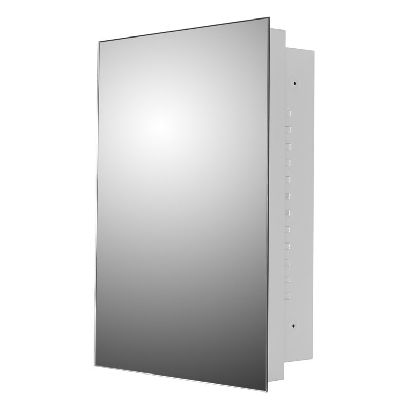 Scottville Residential Medicine Cabinet, 26" H x 16" W x 4.25" D, Recessed, Polished Edge Mirror