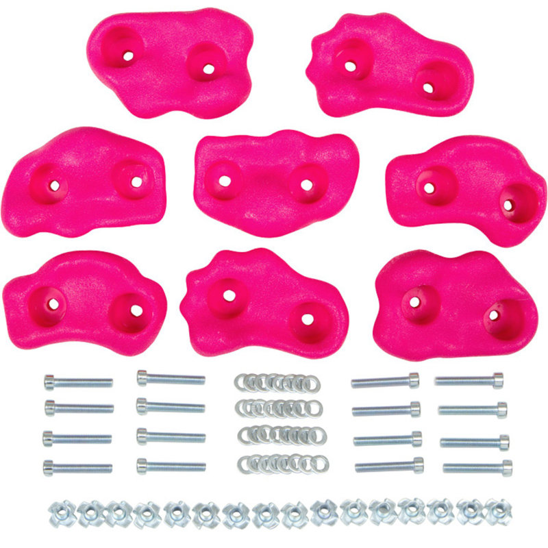 Small textured Rocks Set of 8, Pink