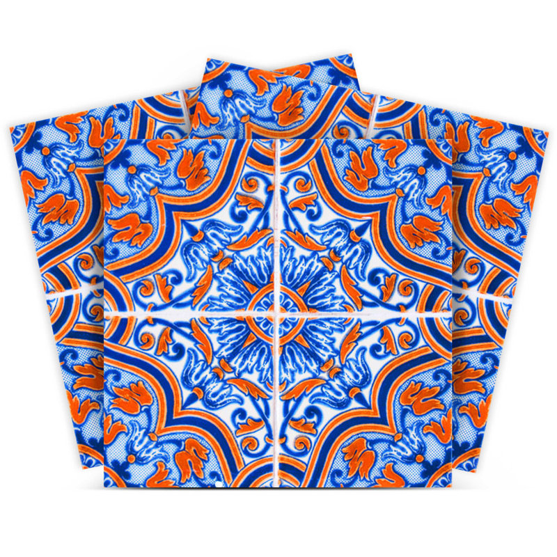 Carreaux à peler et coller amovibles 12 po x 12 po Blue Rust Zio