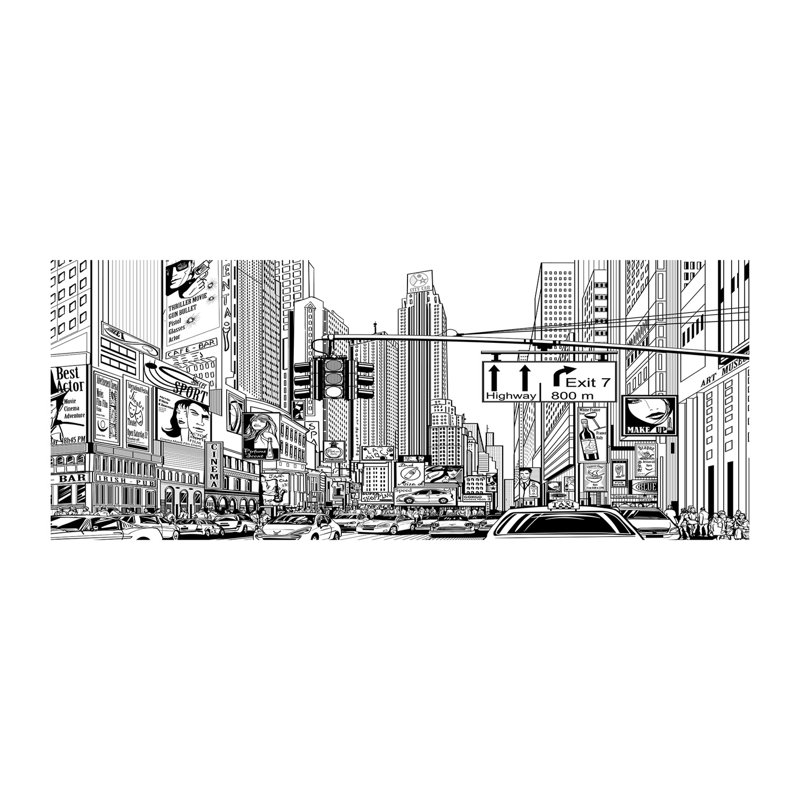 Streets Of New York - Wrapped Canvas Print