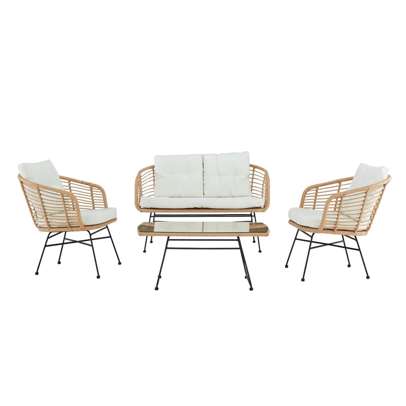 Durazo 4 Seater Dining Set with Cushions