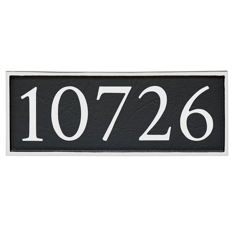 Washington Rectangle Wall Plaque, Black, White