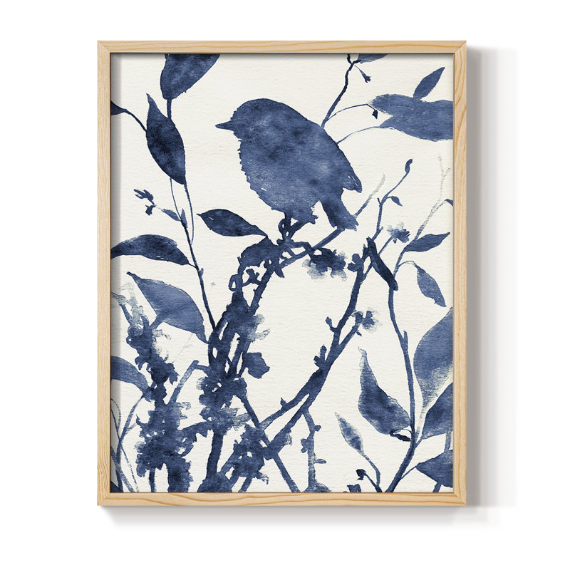 Bluebird Silhouette II, reproduction encadrée - bois massif