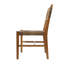 Chaise en bois de teck brun clair faite à la main avec assise en feuille de bananier tissée