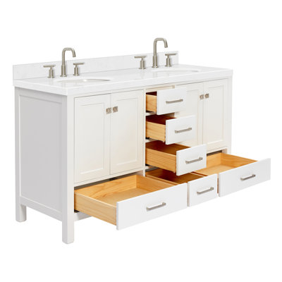 Ensemble de meuble-lavabo double 60 po 