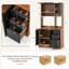 Garde-manger de 71 pouces avec 3 armoires de rangement et 3 tiroirs profonds-1407821989