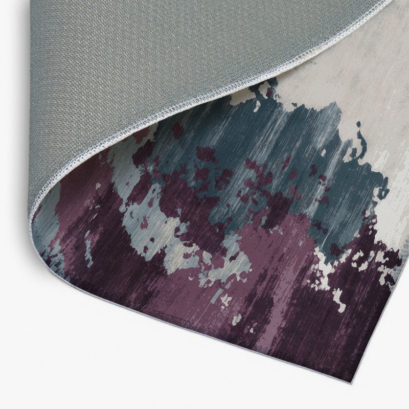 Watercolor Purple Indoor and Outdoor Area Rug, Rectangle 8' x 10'