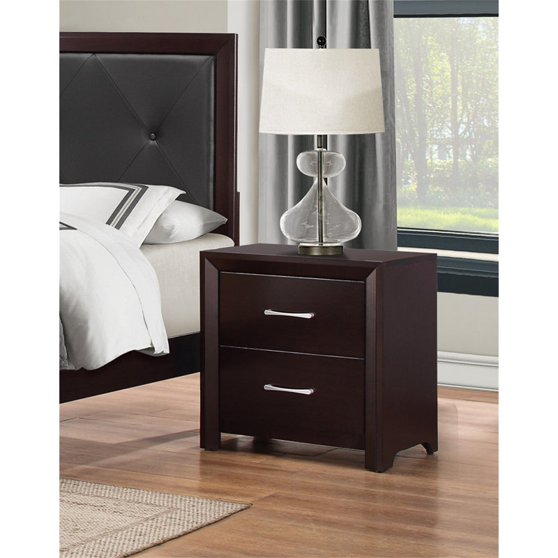 Edina 2 - Drawer Nightstand in Espresso