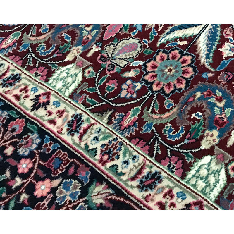 Tapis rouge noué à la main de haute qualité