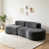 Tissu gris foncé